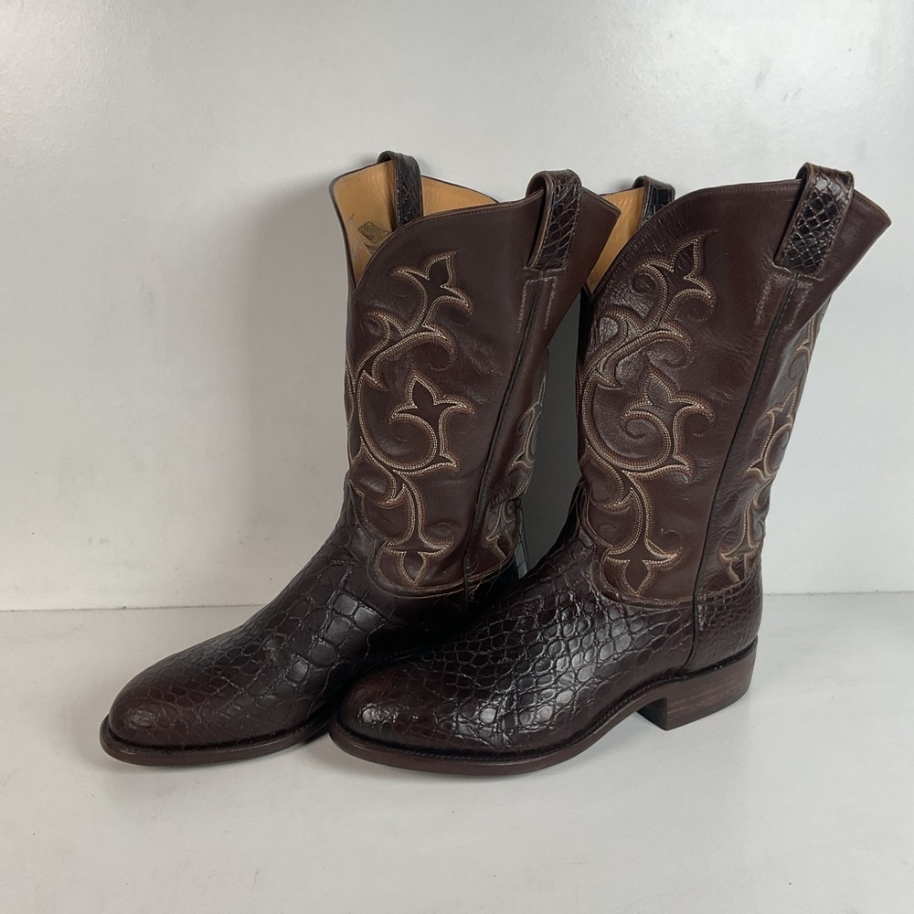 Caboots Nile Crocodile Cowboy Boots | Roper Style | Custom Made | Men’s 9.5 E